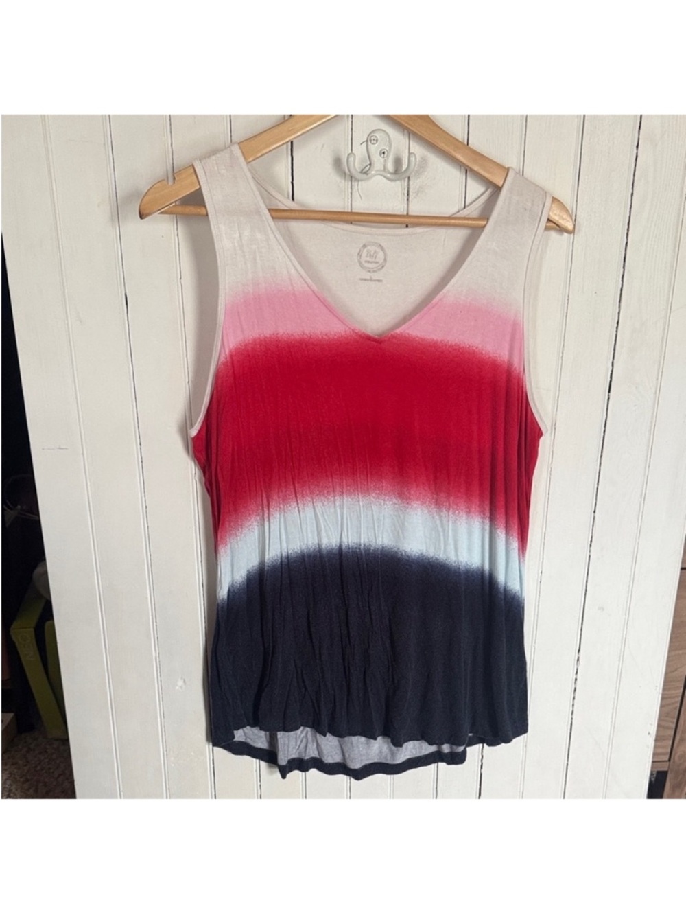 Maurices 24/7 Tank Red White Blue Size L